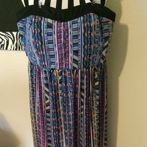 Torrid Tribal Strapless Maxi Dress